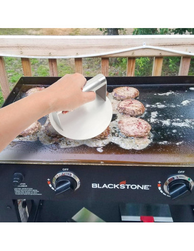 Prensa para Hamburguesas SafBbcue 15.7 cm Acero Inoxidable Antideslizante