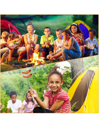 36 Palos para Asar Malvaviscos Eccliy 81 cm Retráctiles