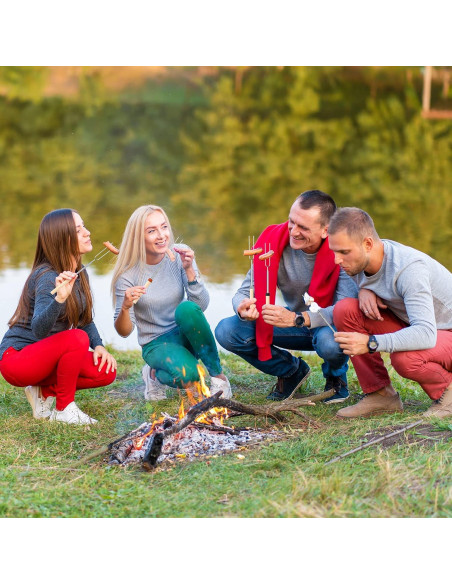 36 Palos para Asar Malvaviscos Eccliy 81 cm Retráctiles