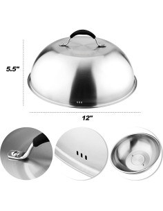 Set de 2 Accesorios para Parrilla Skyflame - Domo 30.48 cm y Prensa 20.83 cm 2