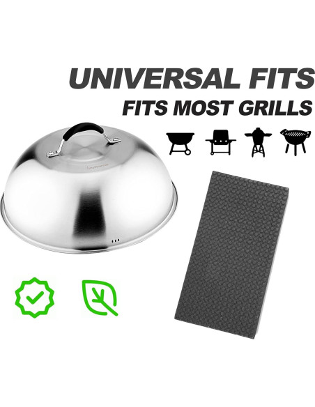 Set de 2 Accesorios para Parrilla Skyflame - Domo 30.48 cm y Prensa 20.83 cm