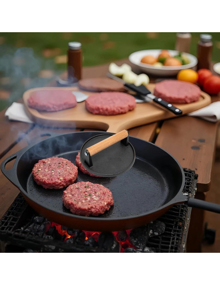 Prensa para Hamburguesas Fving de Hierro Fundido 17.78 cm Prensa para Hamburguesas Fving de Hierro Fundido 17.78 cm