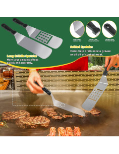 Kit de Accesorios para Plancha 30 Piezas Acero Inoxidable YMHB 2