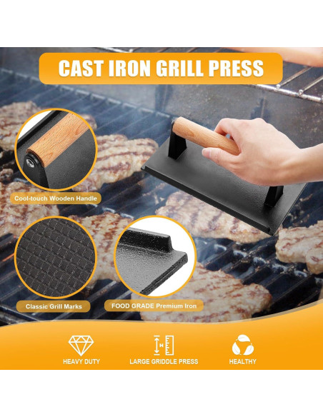 Kit de Accesorios para Parrilla CEKEE 10 Piezas Acero Inoxidable