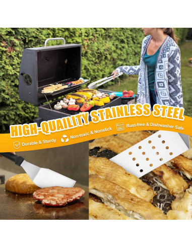 Kit de Accesorios para Parrilla CEKEE 10 Piezas Acero Inoxidable