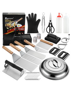Kit de Accesorios para Griddle 30PCS Romanticist - Herramientas de Asado