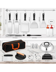Kit de Accesorios para Parrilla Leonyo 25 Piezas Profesional 2