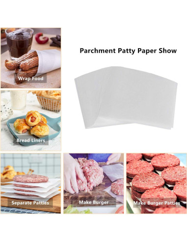 Papel Pergamino Antiadherente Katbite 1000 Hojas 14x14 cm