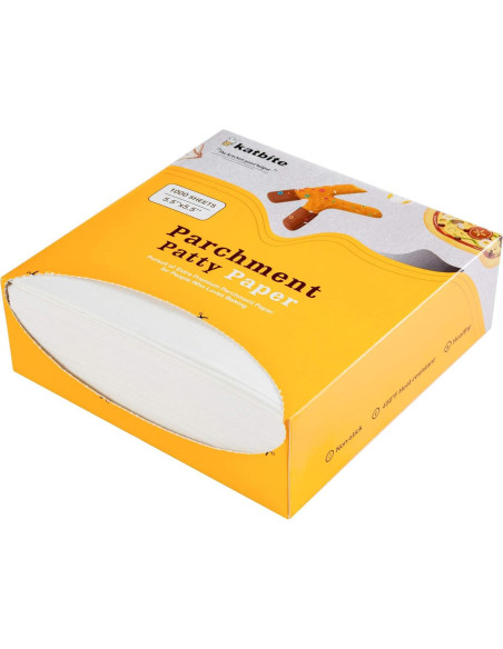 Papel Pergamino Antiadherente Katbite 1000 Hojas 14x14 cm