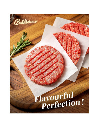 Papel para Hamburguesas Antiadherente Baklicious 1100 Piezas 14x14 cm
