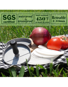 Hojas de Papel para Hamburguesas Meykers 11.18 cm 500 pcs Antiadherente 2