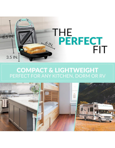 Fabricante de Sándwiches Nostalgia MyMini Verde Menta 1200W