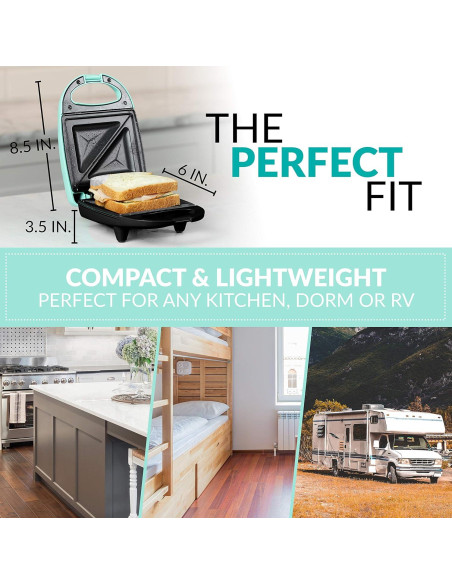 Fabricante de Sándwiches Nostalgia MyMini Verde Menta 1200W