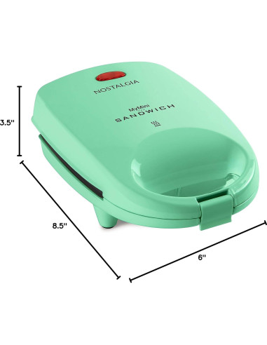 Fabricante de Sándwiches Nostalgia MyMini Verde Menta 1200W