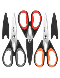 Tijeras de Cocina Multiusos iBayam 3-Pack Acero Inoxidable