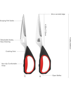 Tijeras de Cocina LIVINGO 2 Piezas Acero Inoxidable 23.5 cm 2