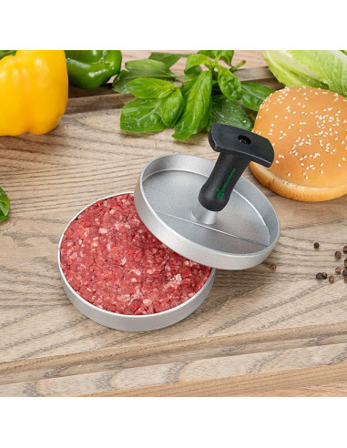 Prensa de Hamburguesas Restaurantware Aluminio Negro 12 cm