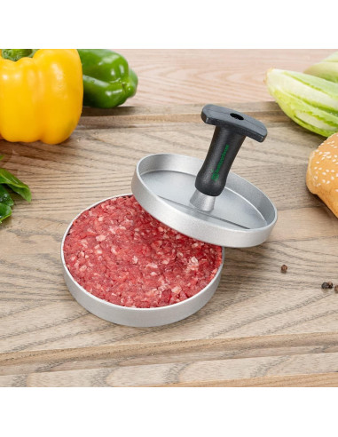 Prensa de Hamburguesas Restaurantware Aluminio Negro 12 cm
