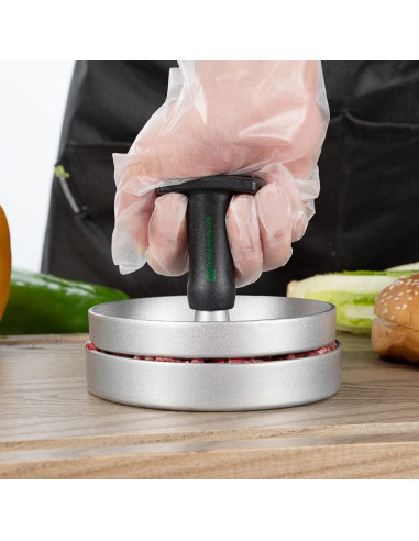 Prensa de Hamburguesas Restaurantware Aluminio Negro 12 cm