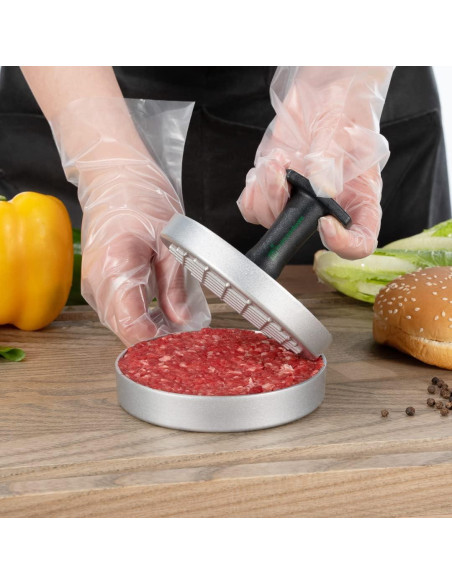 Prensa de Hamburguesas Restaurantware Aluminio Negro 12 cm Prensa de Hamburguesas Restaurantware Aluminio Negro 12 cm