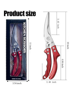 Tijeras de Cocina Roczipeng 25.4 cm Acero Inoxidable Multiusos 2