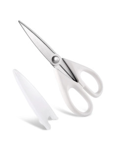 Tijeras de Cocina SinYe Blancas con Funda Protectora 10cm
