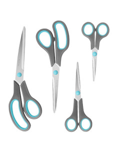 Juego de Tijeras Asdirne 4 Piezas Acero Inoxidable 13.7-24.4 cm
