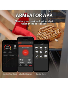 Termómetro Digital Inalámbrico ARMEATOR para Carne y BBQ 2