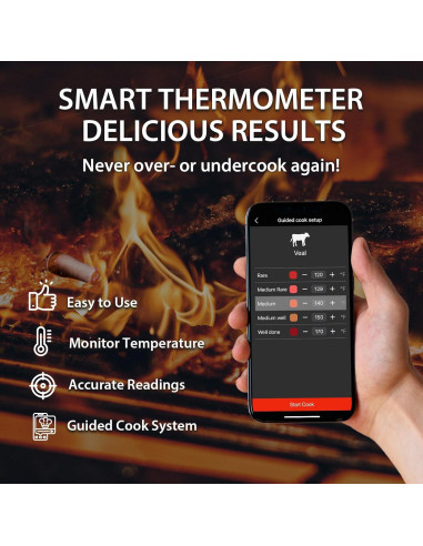 Termómetro Digital Inalámbrico ARMEATOR para Carne y BBQ