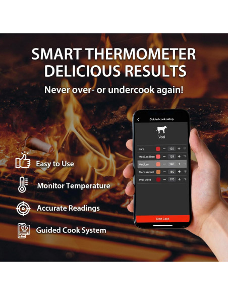 Termómetro Digital Inalámbrico ARMEATOR para Carne y BBQ Termómetro Digital Inalámbrico ARMEATOR para Carne y BBQ