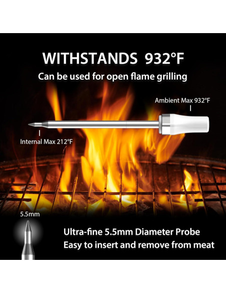 Termómetro Digital Inalámbrico ARMEATOR para Carne y BBQ Termómetro Digital Inalámbrico ARMEATOR para Carne y BBQ