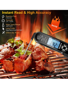 Termómetro Digital para Carne Magodey con Alarma y Cable 12m 2