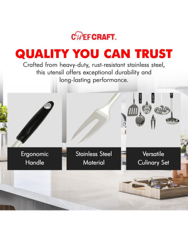 Tenedor de Cocina para Carne Chef Craft 30.5 cm Acero Inoxidable