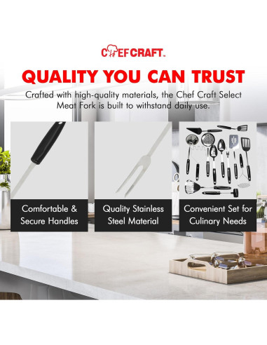 Tenedor de Cocina Chef Craft Select 33 cm Acero Inoxidable
