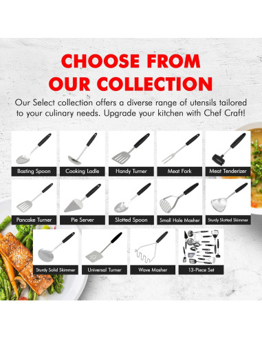 Tenedor de Cocina Chef Craft Select 33 cm Acero Inoxidable