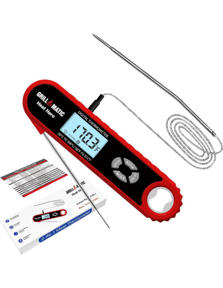 Termómetro Digital Heat Hero para Carne - Lectura Instantánea Termómetro Digital Heat Hero para Carne - Lectura Instantánea