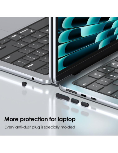 ProElife Juego de 7 Tapas Antipolvo para MacBook Air 13.6 y 15