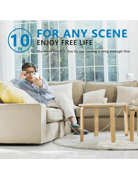 Cargador Rápido 20W USB C para iPhone 16 3Pack 10FT