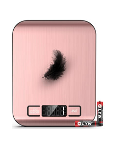 Balanza de Cocina Digital Mik-Nana 10 kg Rosa, LCD, Acero Inoxidable