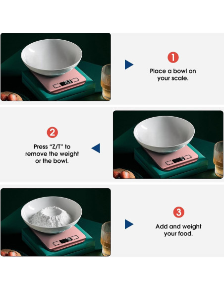 Balanza de Cocina Digital Mik-Nana 10 kg Rosa, LCD, Acero Inoxidable