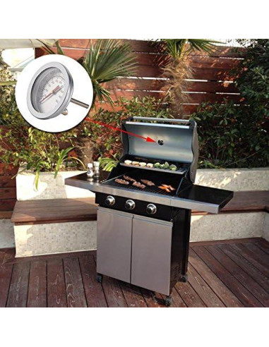 Termómetro de Barbacoa YOTOM 2 Piezas Acero Inoxidable 50-500C