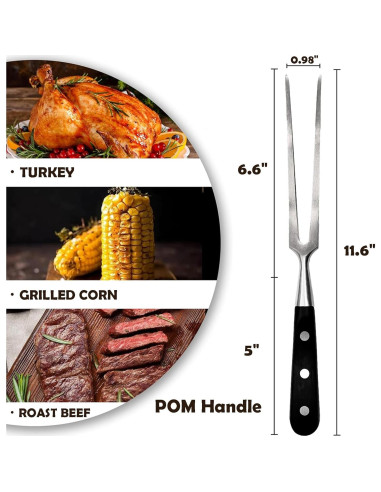 Tenedor de Carving BOHK Acero Inoxidable 29.5 cm Mango POM