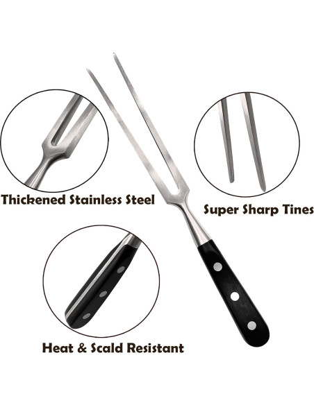 Tenedor de Carving BOHK Acero Inoxidable 29.5 cm Mango POM