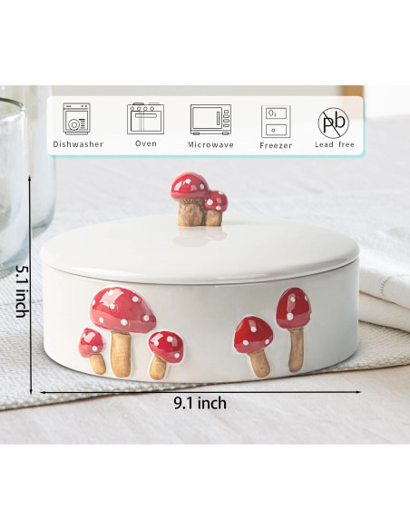 Calentador de Tortillas DGU Cerámica Hongo 20.32 cm Blanco