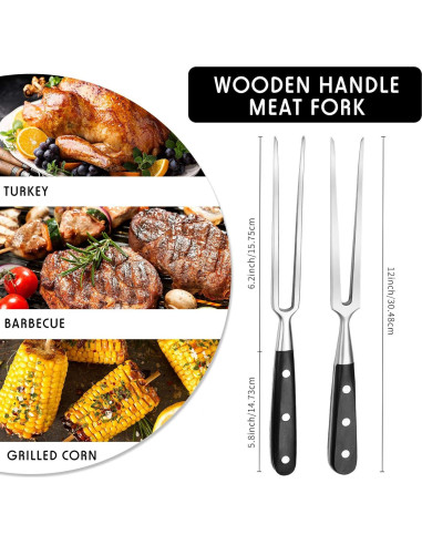 Juego de Tenedores de Tallado Patelai 30.48 cm Acero Inoxidable
