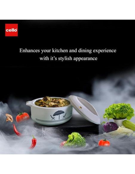 Olla Térmica Aislada Cello Chef 3500ml Blanca