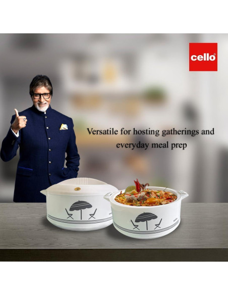 Olla Térmica Aislada Cello Chef 3500ml Blanca