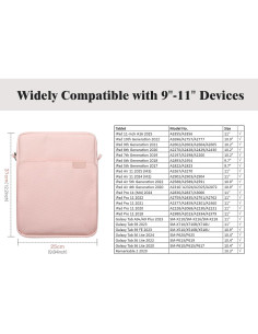 Bolsa de manga TiMOVO para tabletas 9-11" Rosa 2