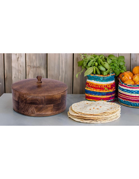 Soporte para Tortillas y Rotis Hecho a Mano El Gran Bazar Indio 23 cm