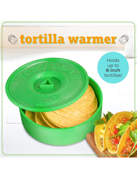 Juego de Servir Tacos Nostalgia 9 Piezas - Calentador y Cuencos